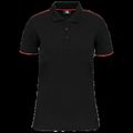 Polo ropa profesional mujer Black / Red Xs