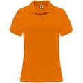 Polo técnico de manga corta para mujer Naranja Fluor M