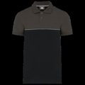 Polo bicolor manga corta unisex Black / Dark Grey Xs