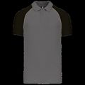 Polo baseball manga corta Slate Grey / Black S
