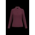 Polo manga larga mujer algodón lavable Wine Xl