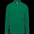 Polo piqué manga larga 100% algodón Kelly Green 4Xl
