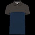 Polo bicolor manga corta unisex Navy / Dark Grey Xxl