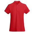 Polo Mujer Orgánico Manga Corta Rojo Xl