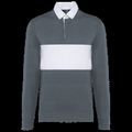 Polo rugby manga larga algodón Sporty Grey / White S