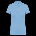 Polo básico de manga corta para mujer Sky Blue S