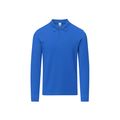 Polo adulto manga larga tejido piqué Azul L