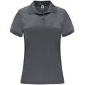 Polo técnico de manga corta para mujer Plomo M