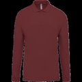 Polo piqué manga larga 100% algodón Wine S