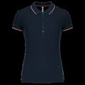 Polo mujer algodón con 5 botones Navy / Wine / White L