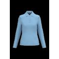 Polo manga larga mujer algodón lavable Sky Blue M