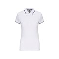 Polo 5 botones mujer White / Navy / White L
