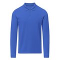 Polo adulto manga larga tejido piqué Azul L