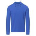 Polo adulto manga larga tejido piqué Azul S