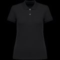 Polo ajustado de chica de algodón orgánico Black XXL