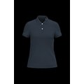 Polo ajustado de chica de algodón orgánico Navy Blue L