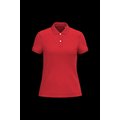 Polo ajustado de chica de algodón orgánico Poppy Red S