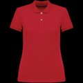 Polo ajustado de chica de algodón orgánico Poppy Red XL