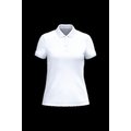 Polo ajustado de chica de algodón orgánico White L