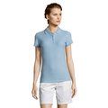 Polo Ajustado Mujer 210g Algodón Azul Cielo Xxl