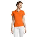 Polo Ajustado Mujer 210g Algodón Naranja Xxl