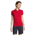 Polo Ajustado Mujer 210g Algodón Rojo XXL