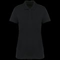 Polo de algodón de manga corta de chica Black L