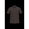 Polo de algodón manga corta para hombre Chocolate 3Xl