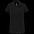 Polo algodón manga corta mujer Black L