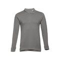 Polo Algodón Manga Larga Unisex Gris M