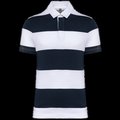 Polo algodón a rayas unisex Navy / White Stripes S
