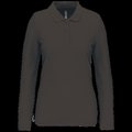 Polo Antibacteriano Mujer Manga Larga Dark Grey M