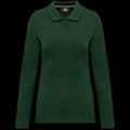 Polo Antibacteriano Mujer Manga Larga Forest Green S