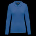 Polo Antibacteriano Mujer Manga Larga Light Royal Blue Xxl