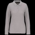 Polo Antibacteriano Mujer Manga Larga Oxford Grey L