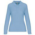 Polo Antibacteriano Mujer Manga Larga Sky Blue XL