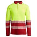 Polo AV Manga Larga Transpirable ROJO LABORAL/AMARILLO FLÚOR 3XL