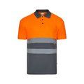 Polo con bandas reflectantes Gris/Naranja 5Xl