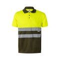 Polo con bandas reflectantes Verde militar/Amarillo 5Xl