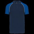Polo baseball manga corta Navy / Royal Blue XL