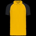 Polo baseball manga corta Yellow / Black XL