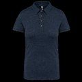 Polo básico de manga corta para mujer French Navy Heather M