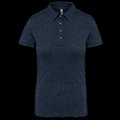 Polo básico de manga corta para mujer French Navy Heather S
