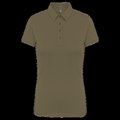 Polo básico de manga corta para mujer Light Khaki S