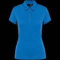 Polo básico de manga corta para mujer Light Royal Blue M