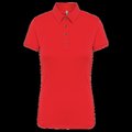 Polo básico de manga corta para mujer Red XL