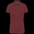 Polo básico de manga corta para mujer Wine M