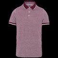 Polo bicolor hombre 100% algodón Marl Wine L