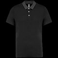Polo bicolor hombre algodón Black / Dark Grey Heather M