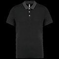 Polo bicolor hombre algodón Black / Dark Grey Heather S
